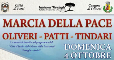 Marcia della Pace 2026, da Patti e Oliveri fino a Tindari